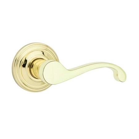 Kwikset Commonwealth Lever Interior Dummy Handleset Trim, Bright Polished Brass 968CHLLH-3